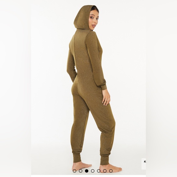 NWOT Savage X Fenty Olive Green SLEEP & SHINE HOODED ONESIE Medium - Picture 2 of 5